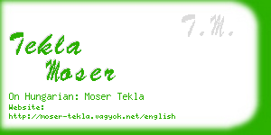 tekla moser business card